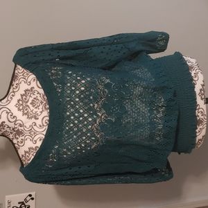 Lace peasant top